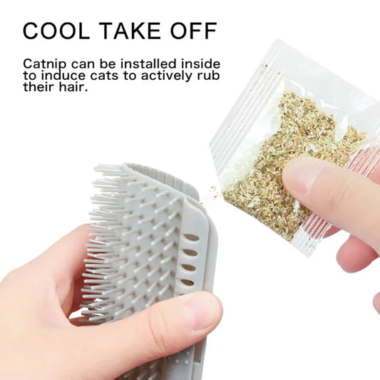 Purr-fect Corner Self-Groomer & Massager